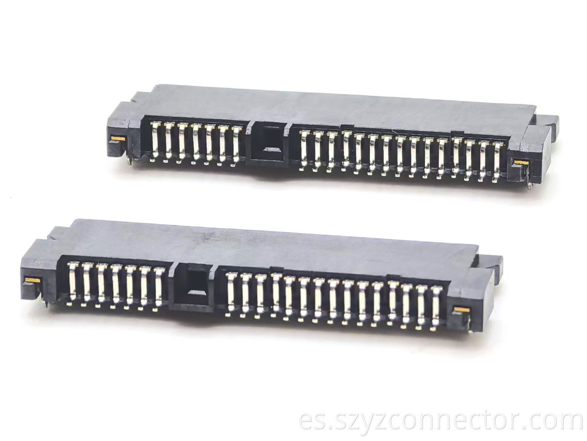 SATA Female 7+15P Plug H3.5 SMT with harpoon Plate-type 22P